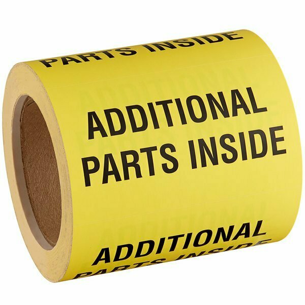 Lavex 3'' x 5'' Additional Parts Inside Matte Paper Permanent Label, 500PK 323SHIP3X5AD